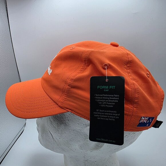 Jacks Point New Zealand Orange Adjustable Performance Cap Hat Logo Athletic - Picture 2 of 10
